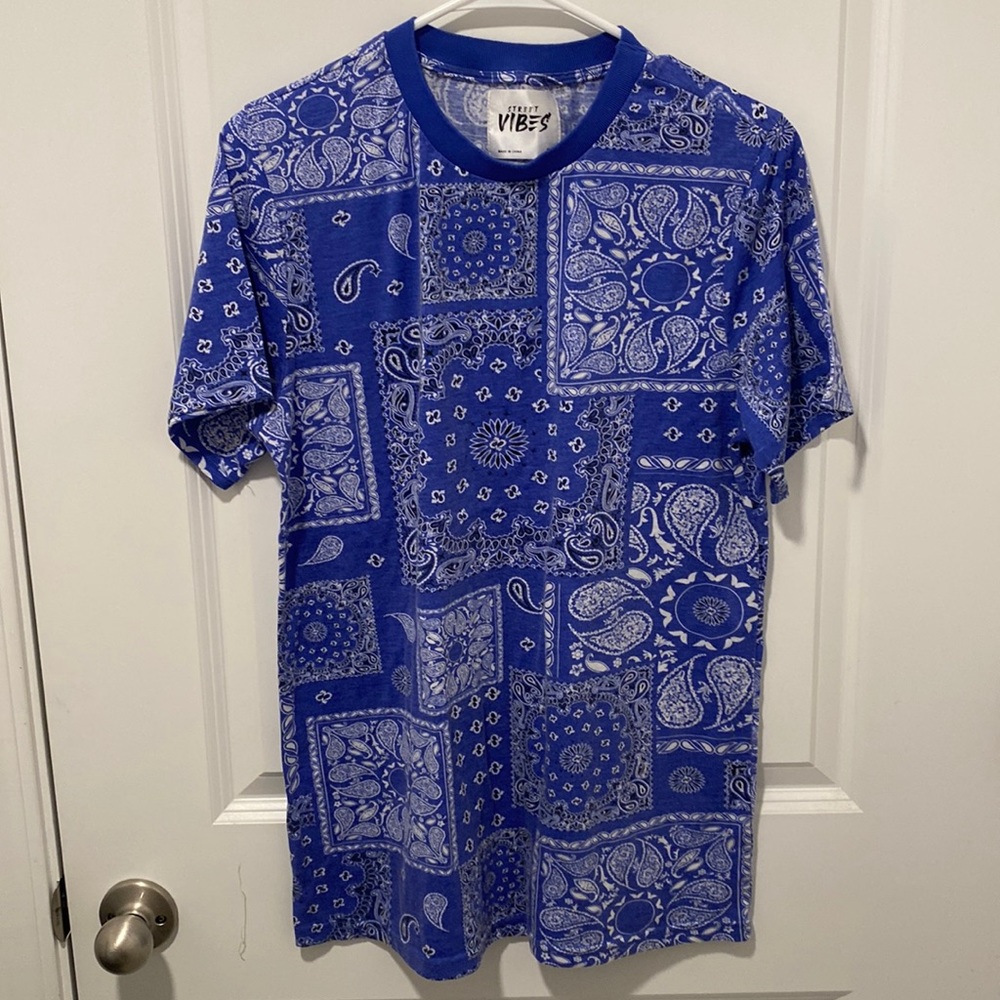 STREET VIBES Blue Bacteria Shirt Size S